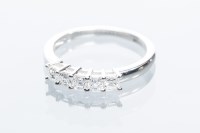 Lot 2037 - DIAMOND FIVE STONE RING the five asscher cut...