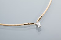 Lot 2039 - EIGHTEEN CARAT GOLD DIAMOND SET NECKLACE the...