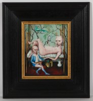 Lot 2168 - * HEATHER NEVAY, THE VISITOR oil on board,...