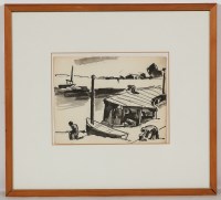 Lot 2196 - * JOSEF HERMAN (BRITISH 1911 - 2000), HARBOUR...