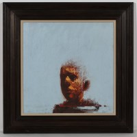 Lot 2209 - * ANTHONY SCULLION, HEAD IN BLUE oil on canvas,...