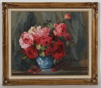 Lot 2224 - * HELEN M. TURNER, CRIMSON GLORY oil on board,...