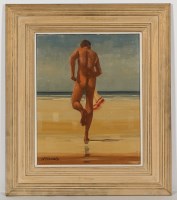 Lot 2271 - * JACK VETTRIANO OBE, BEACH BUM oil on canvas,...