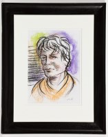 Lot 2303 - * FRANK MCFADDEN, PURPLE HAZE oil pastel on...