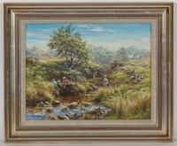 Lot 2346 - * ELEANOR WATT, EXPLORING THE BURN oil on...