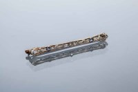 Lot 2122 - ART DECO SAPPHIRE AND DIAMOND BROOCH of...