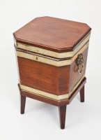 Lot 717 - REGENCY MAHOGANY CELLARETTE the hinged lid...