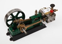Lot 729 - LIVE STEAM HORIZONTAL FLY WHEEL ENGINE with...