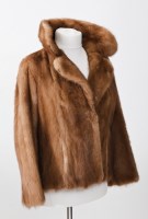 Lot 733 - LADY'S PASTEL TAUPE MINK FUR JACKET...