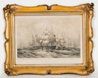 Lot 741 - AFTER H.J. VERNON THE CHANNEL FLEET lithograph...