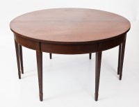 Lot 746 - VICTORIAN MAHOGANY OVAL DINING TABLE two...