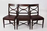 Lot 747 - SET OF SEVEN EARLY VICTORIAN MAHOGANY DINING...