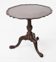 Lot 779 - GEORGE III MAHOGANY TRIPOD TABLE with pie...