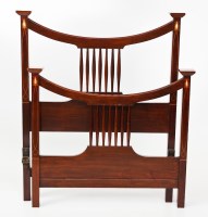 Lot 783 - ART NOUVEAU MARQUETRY MAHOGANY BEDROOM SUITE...