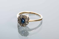 Lot 2146 - EARLY TWENTIETH CENTURY SAPPHIRE AND DIAMOND...