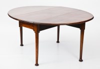 Lot 822 - GEORGE III MAHOGANY DROPLEAF DINING TABLE the...