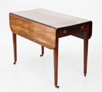 Lot 824 - EARLY 19TH CENTURY MAHOGANY PEMBROOKE TABLE...