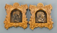 Lot 827 - PAIR OF 19TH CENTURY FRENCH RELIEF PORTRAITS...