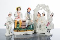 Lot 500 - TWO STAFFORDSHIRE FIGURE GROUPS AND TWO...