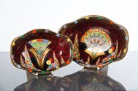 Lot 503 - TWO CARLTON WARE OVAL SHAPED COMPORTS...