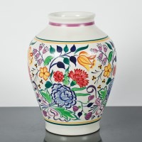 Lot 504 - LARGE POOLE HANDPAINTED VASE painted with...
