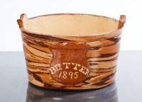 Lot 513 - SCOTTISH SETON POTTERY BUTTER BOWL of circular...