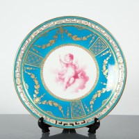 Lot 567 - MINTONS GILT PORCELAIN CABINET PLATE the...