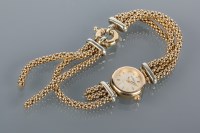 Lot 1580 - LADY'S NINE CARAT GOLD CA' DORO WRIST WATCH...