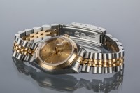 Lot 1582 - LADY'S BI-COLOUR ROLEX DATEJUST WATCH model...