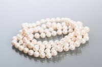 Lot 2171 - LONG LENGTH FRESHWATER PEARL NECKLACE the...