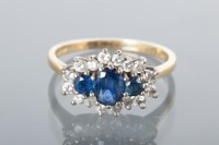 Lot 1630 - MID TWENTIETH CENTURY SAPPHIRE AND DIAMOND...