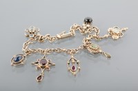 Lot 1643 - EDWARDIAN BRACELET set with Edwardian style...