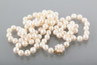 Lot 1684 - CULTURED FRESHWATER PEARL NECKLACE with a...