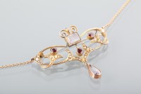 Lot 1686 - UNUSUAL EDWARDIAN AMETHYST, GARNET AND SEED...