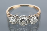 Lot 1701 - EARLY TO MID TWENTIETH CENTURY DIAMOND THREE...