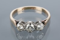 Lot 1702 - EARLY TO MID TWENTIETH CENTURY DIAMOND THREE...