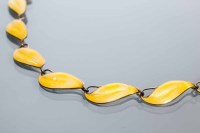 Lot 2179 - NORWEGIAN SILVER ENAMELLED NECKLACE formked of...