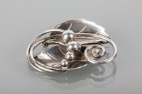 Lot 1706 - GEORG JENSEN SILVER BROOCH modelled in the...