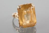 Lot 1708A - LATE TWENTIETH CENTURY NINE CARAT GOLD CITRINE...