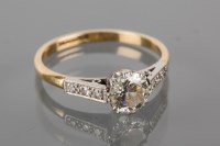 Lot 1710 - DIAMOND SOLITAIRE RING the brilliant cut...