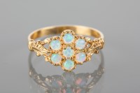 Lot 1719A - OPAL SIMULANT DRESS RING the daisy cluster...