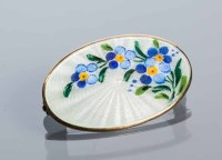 Lot 2183 - PRETTY DAVID ANDERSEN NORWEGIAN SILVER PAINTED...