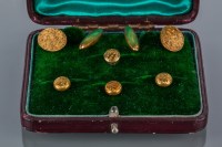 Lot 1750 - GROUP OF GOLD CUFFLINKS AND STUDS engraved...