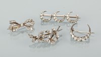 Lot 1778 - GOOD GROUP OF EDWARDIAN PASTE SET BROOCHES...