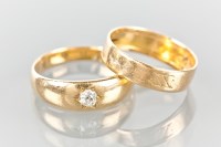 Lot 1786 - LATE VICTORIAN DIAMOND SET BAND with a single...