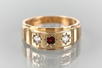 Lot 1787 - GENTLEMAN'S VICTORIAN STYLE RUBY AND WHITE GEM...