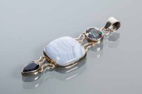 Lot 2199 - BLUE LACE AGATE, MYSTIC TOPAZ AND SYNTHETIC...
