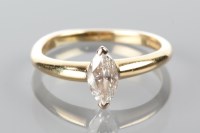 Lot 1818A - DIAMOND SOLITAIRE RING the marquise cut...