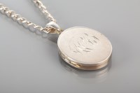 Lot 1819 - VICTORIAN MONOGRAMMED LOCKET of oval form,...