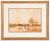 Lot 64 - TOM CAMPBELL (SCOTTISH 1865 - 1943), WADING...